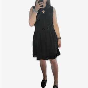 Kensie button front little black dress L